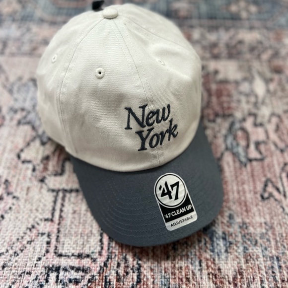 47 Brand White and Gray New York NY Baseball Cap Hat OS Unisex NWT - Picture 4 of 11